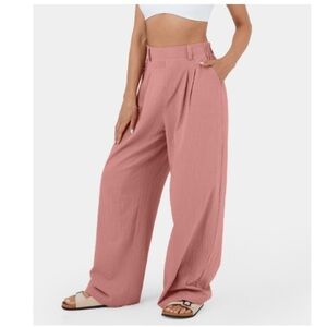 Women's Pink Wide-Leg Pants